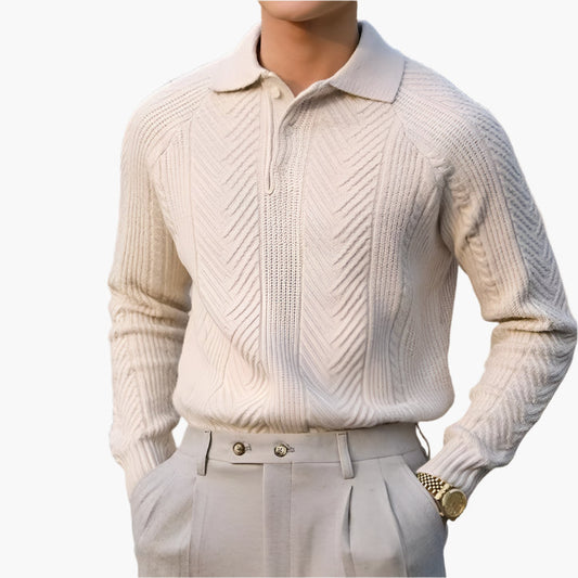 Knitted Polo Sweater | Cotton Blend | Refined & Versatile