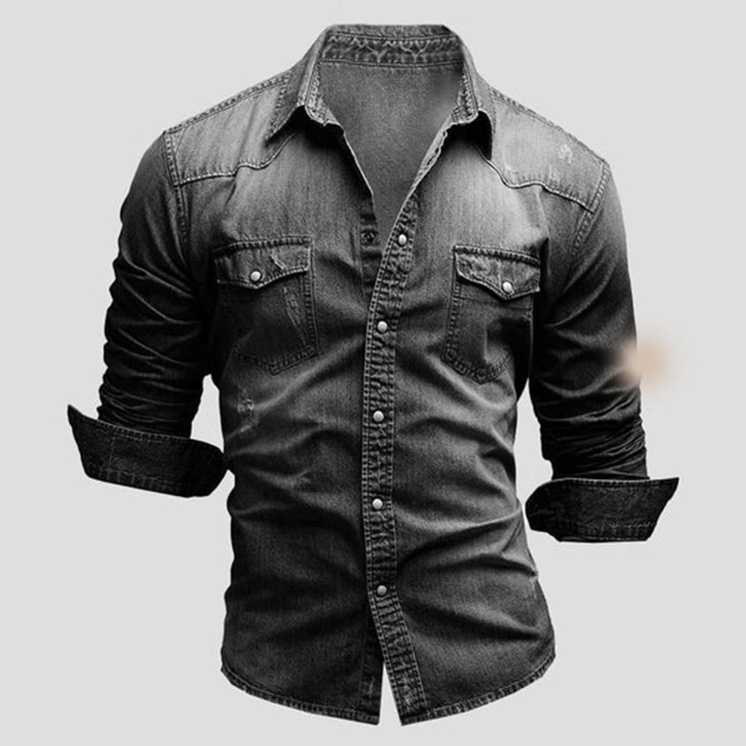 Men’s Denim Shirt | Long Sleeve | Slim Fit & Stylish