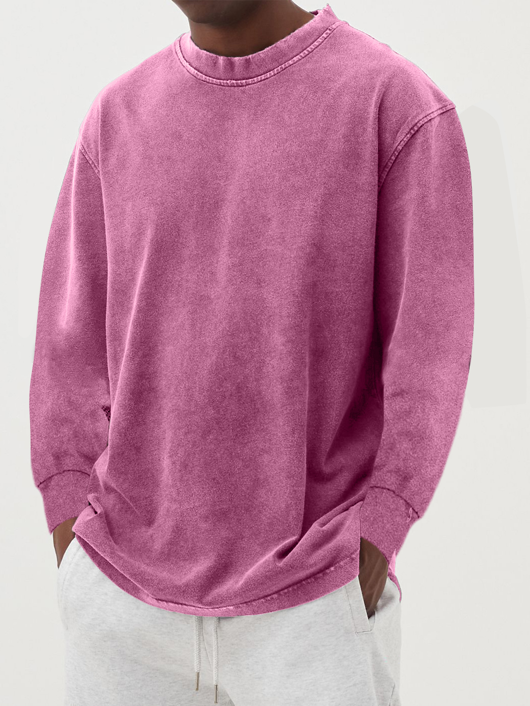 Oversized Vintage-Wash Sweatshirt | Cotton Blend | Soft & Stylish