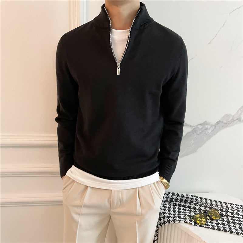 Half-Zip Pullover | Cotton Blend | Smart & Comfortable