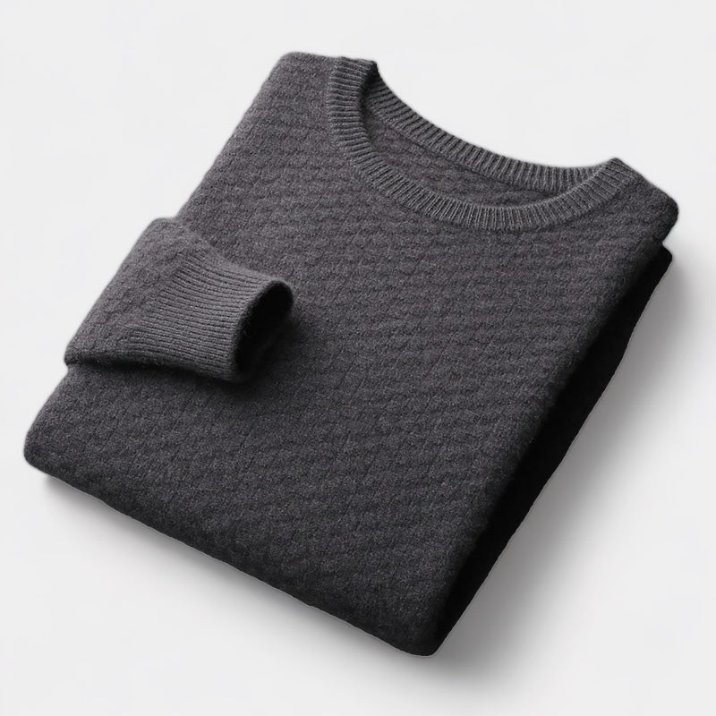 Textured Knit Sweater | Wool Blend | Warm & Stylish