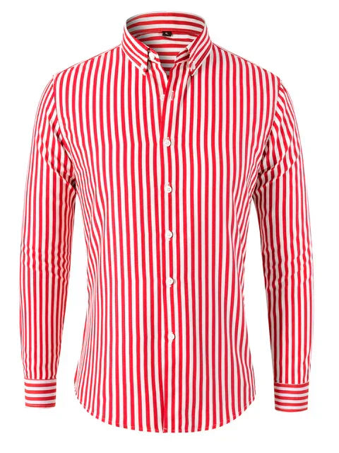 Striped Long-Sleeve Shirt | Classic Button-Up | Smart-Casual Essential