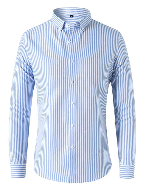 Striped Long-Sleeve Shirt | Classic Button-Up | Smart-Casual Essential