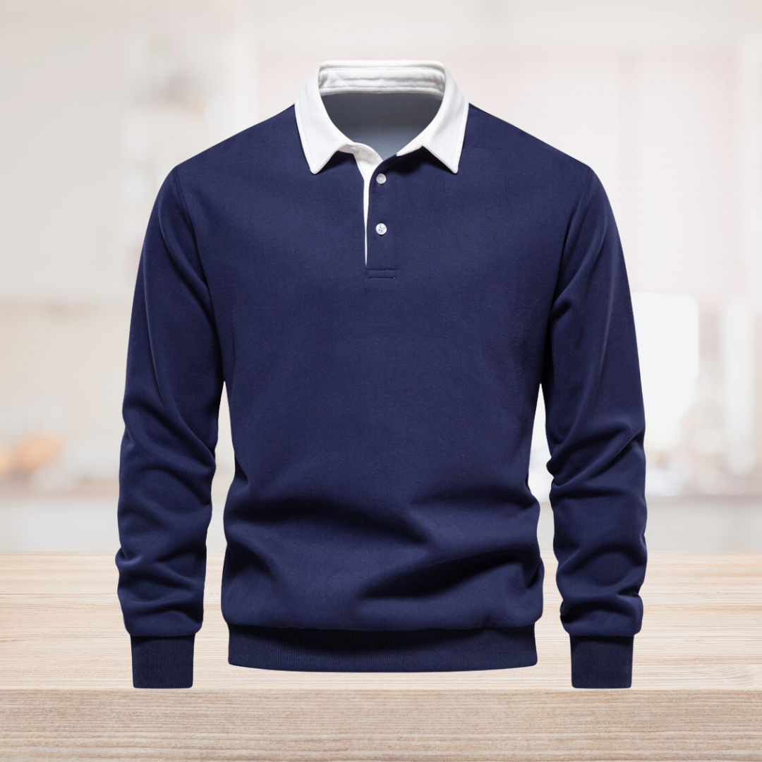 Long-Sleeve Polo Sweater | Smart-Casual | Soft & Stylish