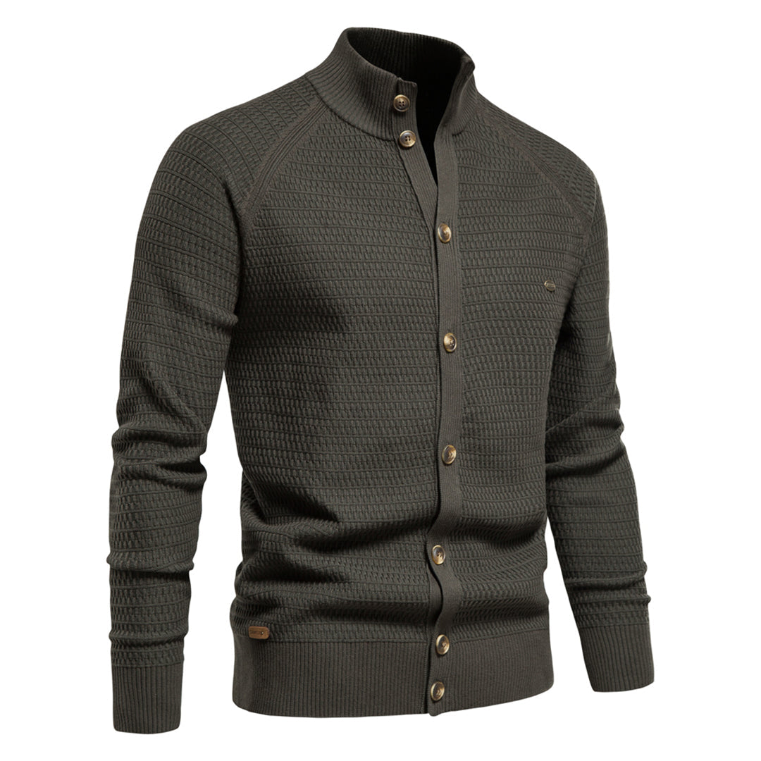 Men’s Button-Up Knit Cardigan | Slim Fit | Smart & Versatile