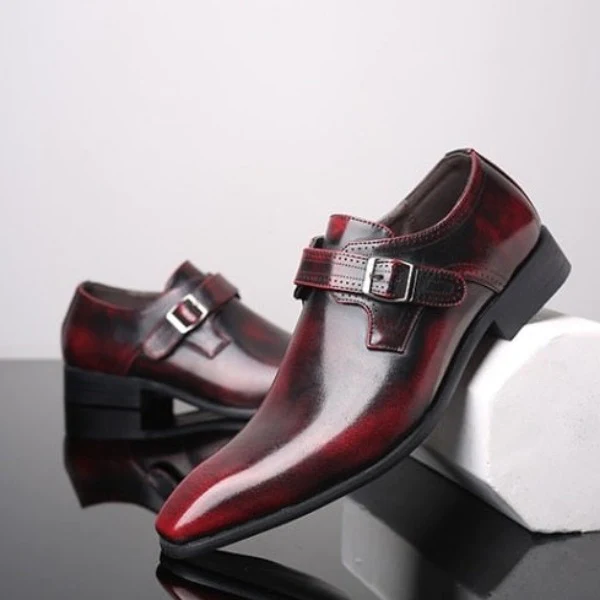 Patent Leather Monk Strap Shoes | Elegant & Stylish | Formal