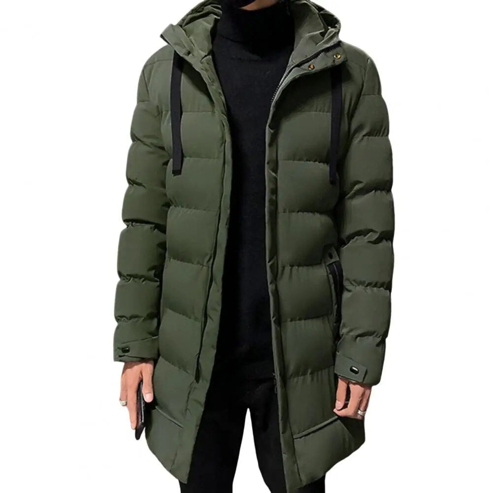 Men’s Long Puffer Jacket | Warm & Windproof | Winter Essential