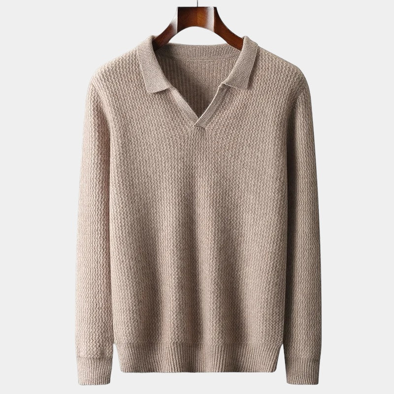 Knitted Polo Sweater | Wool Blend | Soft & Refined