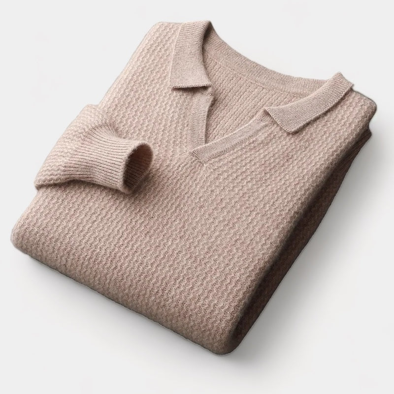 Knitted Polo Sweater | Wool Blend | Soft & Refined