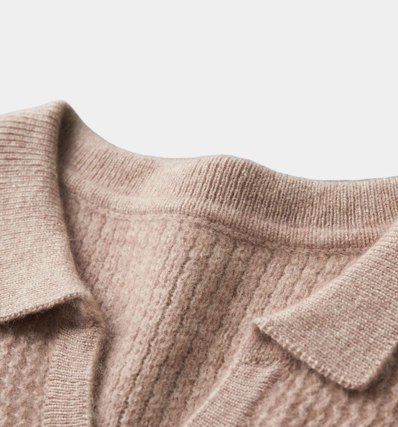 Knitted Polo Sweater | Wool Blend | Soft & Refined