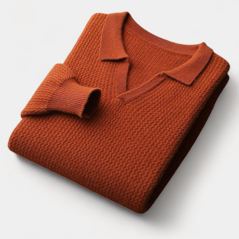 Knitted Polo Sweater | Wool Blend | Soft & Refined