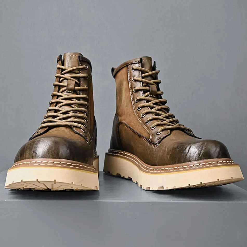 Leather Lace-Up Boots | Durable & Stylish | Rugged Outdoor Essential