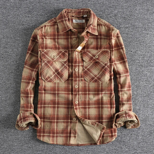 Men’s Plaid Flannel Shirt | Long Sleeve | Warm & Stylish