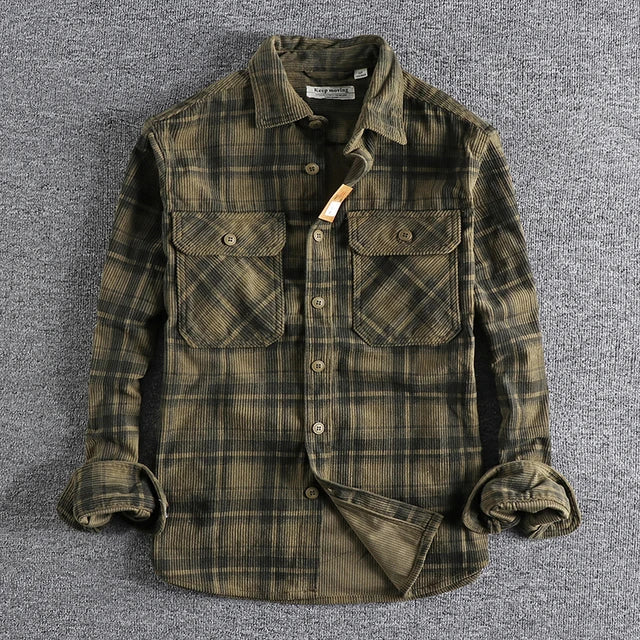 Men’s Plaid Flannel Shirt | Long Sleeve | Warm & Stylish