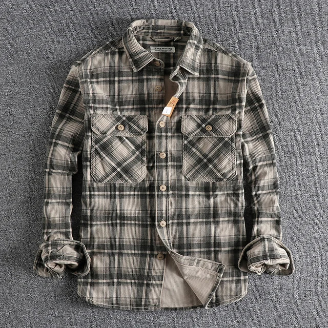 Men’s Plaid Flannel Shirt | Long Sleeve | Warm & Stylish