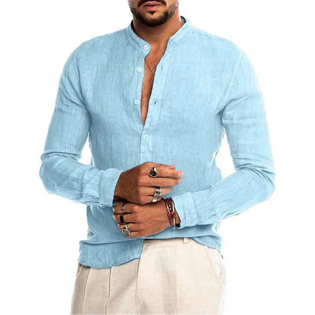 Linen Slim-Fit Shirt | Men's | Lightweight & Stylish