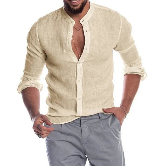 Linen Slim-Fit Shirt | Men's | Lightweight & Stylish