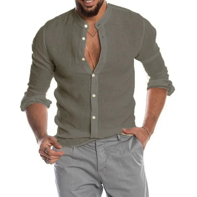 Linen Slim-Fit Shirt | Men's | Lightweight & Stylish