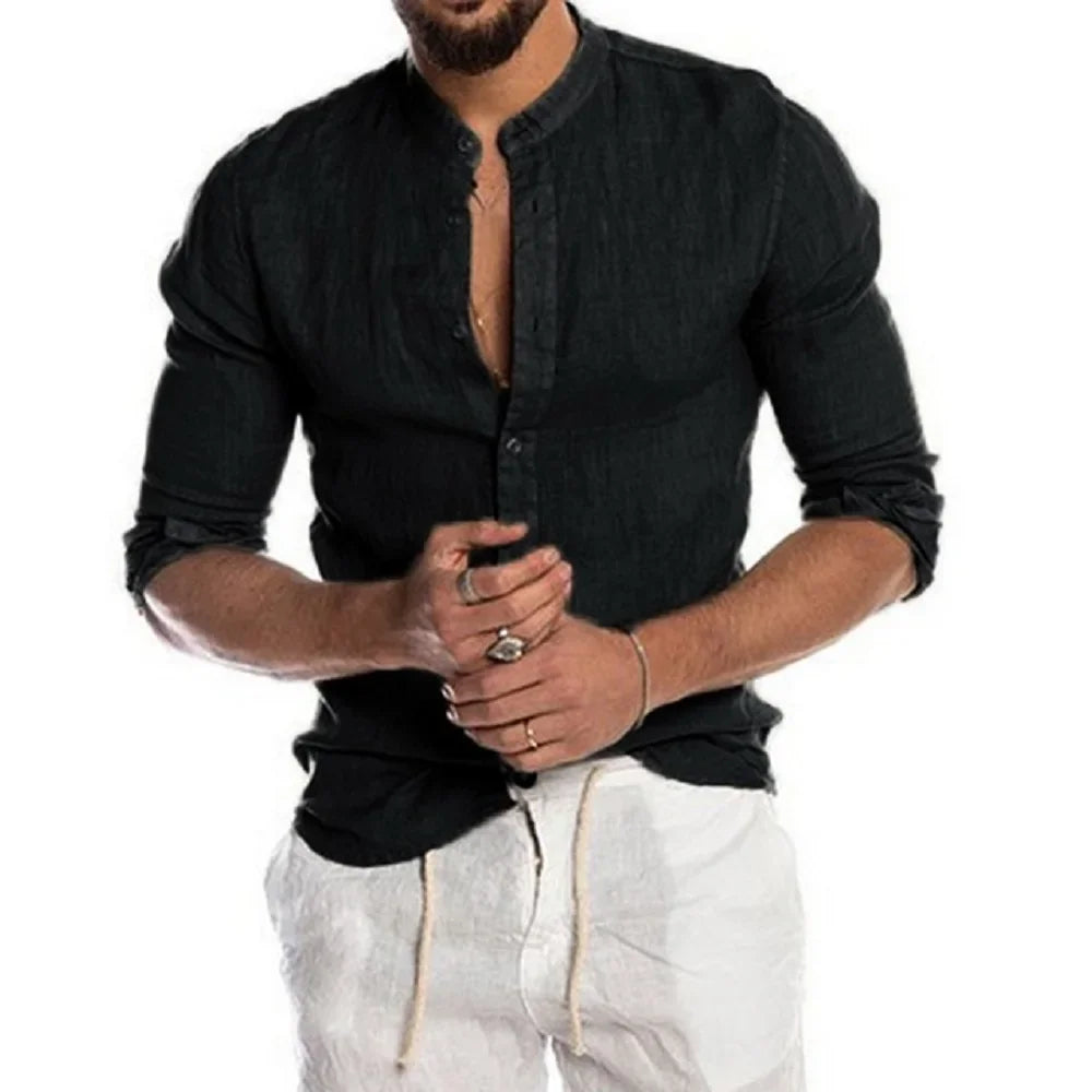 Linen Slim-Fit Shirt | Men's | Lightweight & Stylish