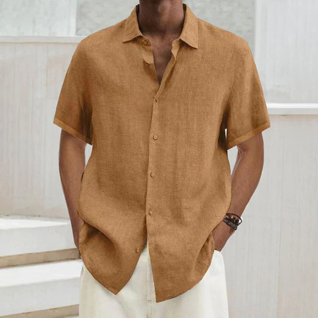 Linen Short-Sleeve Shirt | Lightweight & Breathable | Perfect for Summer