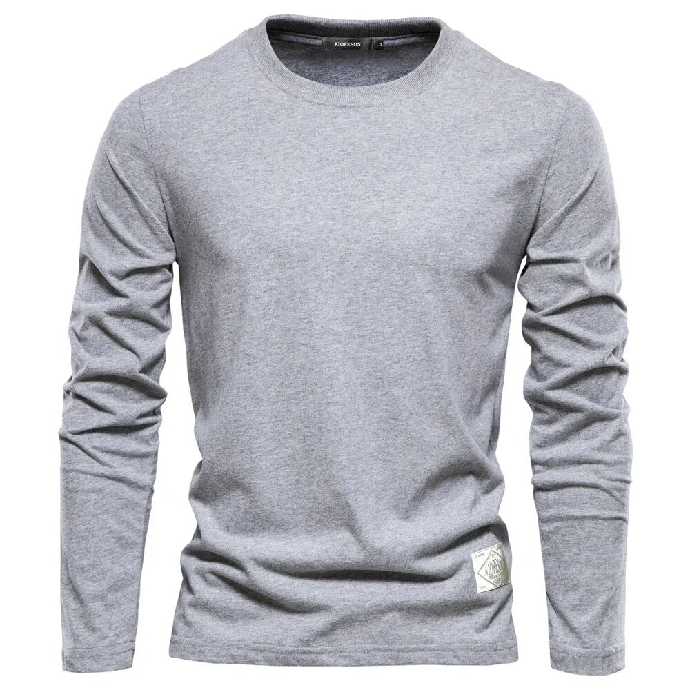 Long-Sleeve Crewneck T-Shirt | Slim Fit | Soft & Breathable