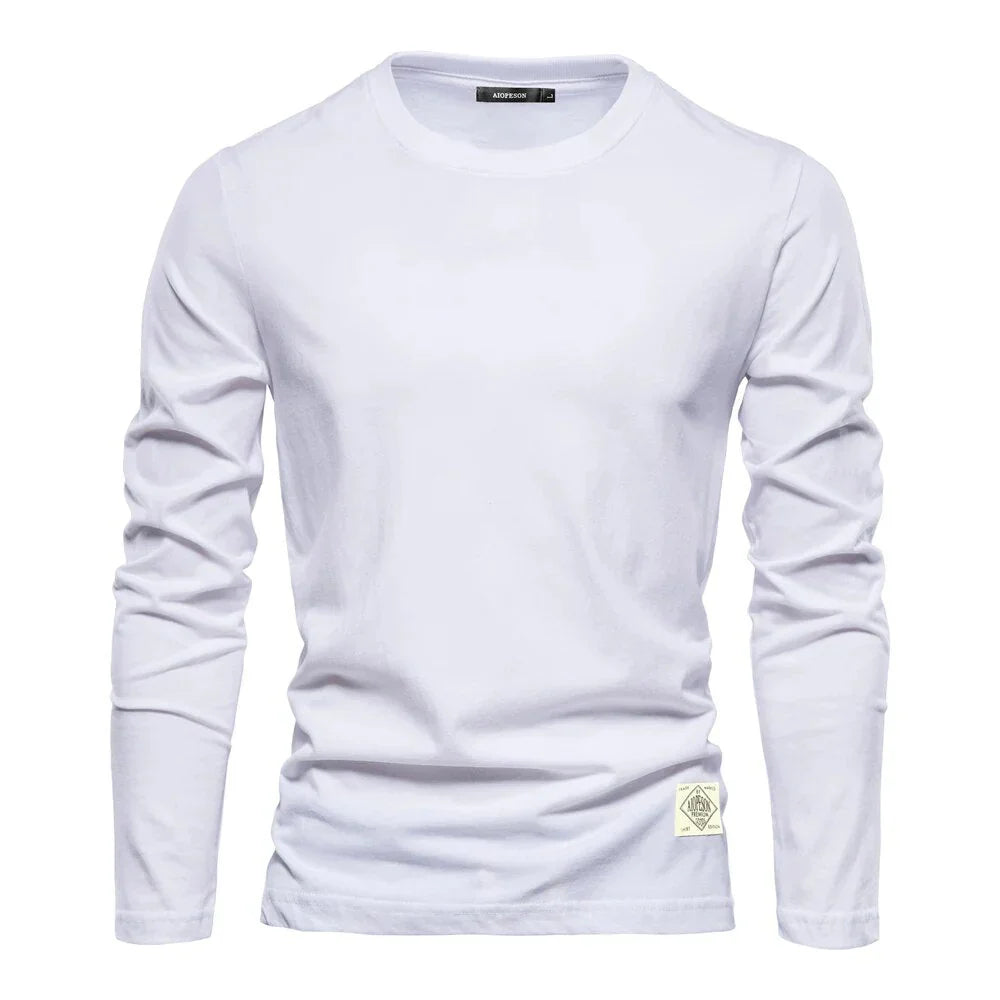 Long-Sleeve Crewneck T-Shirt | Slim Fit | Soft & Breathable