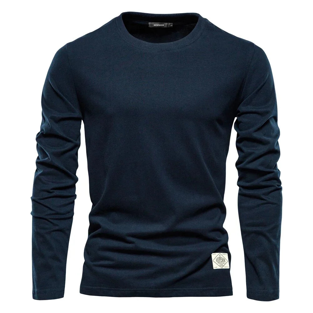 Long-Sleeve Crewneck T-Shirt | Slim Fit | Soft & Breathable