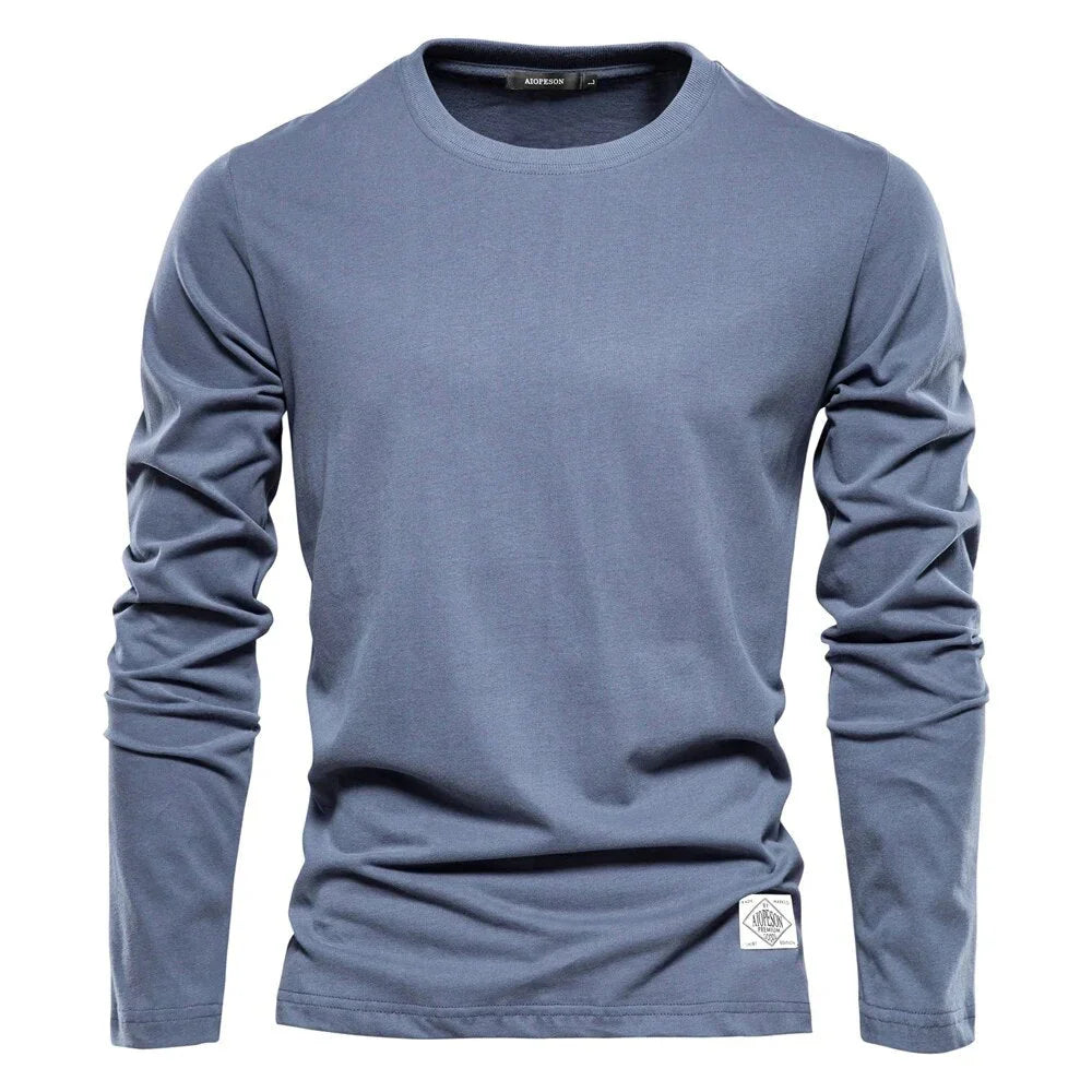 Long-Sleeve Crewneck T-Shirt | Slim Fit | Soft & Breathable