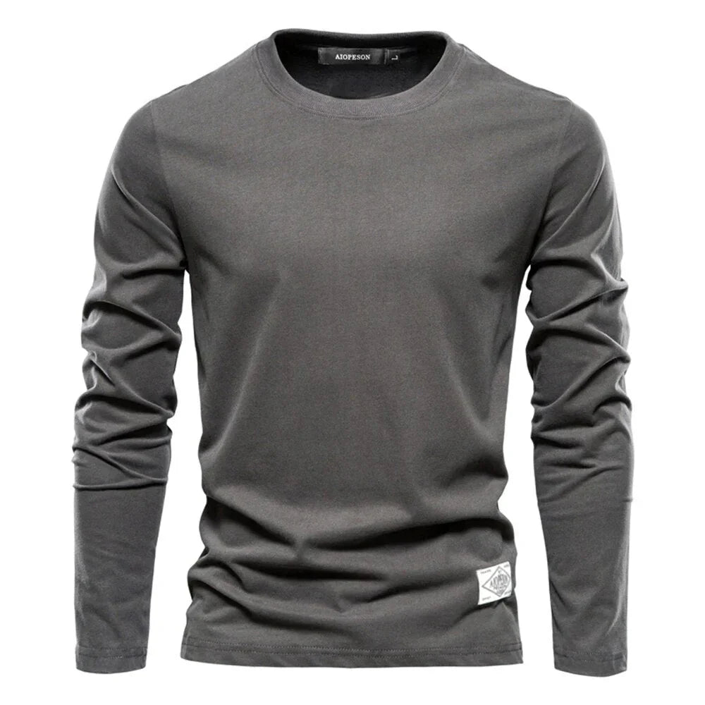 Long-Sleeve Crewneck T-Shirt | Slim Fit | Soft & Breathable