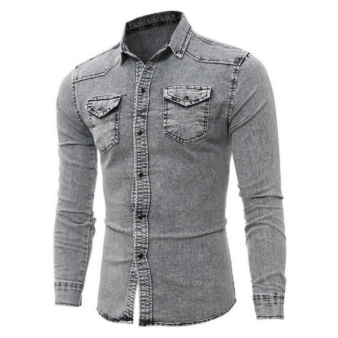 Men’s Denim Shirt | Long Sleeve | Slim Fit & Stylish