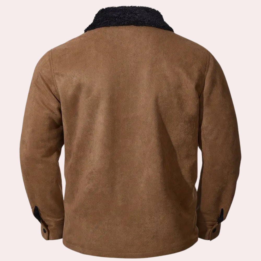 Sherpa-Lined Suede Jacket | Warm & Rugged | Classic Western Style