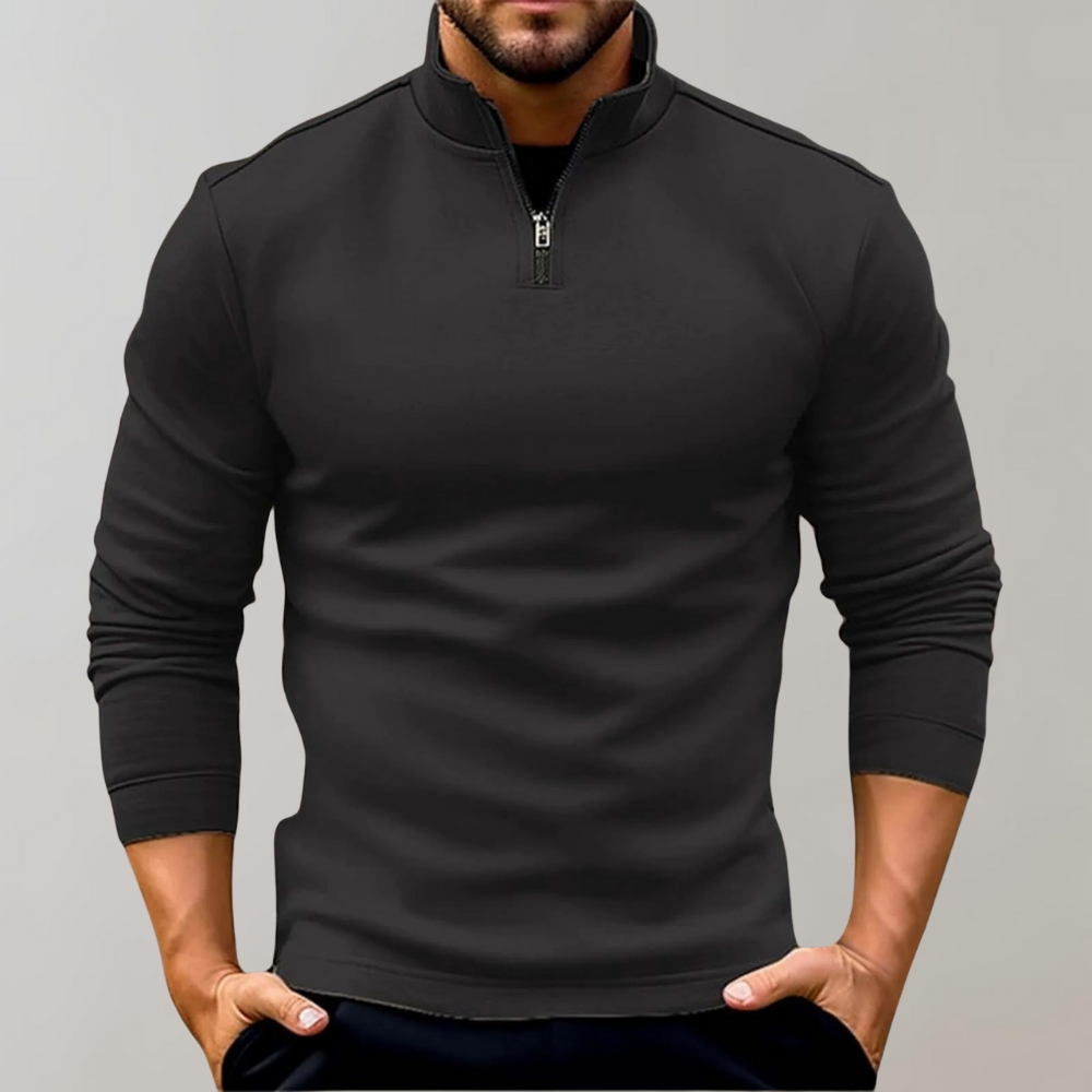 Slim-Fit Half-Zip Pullover | Sporty & Stylish | Comfortable Stretch Fabric