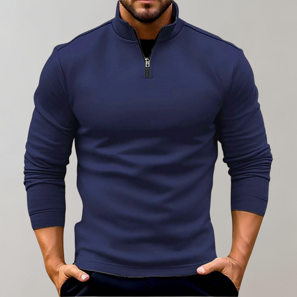 Slim-Fit Half-Zip Pullover | Sporty & Stylish | Comfortable Stretch Fabric