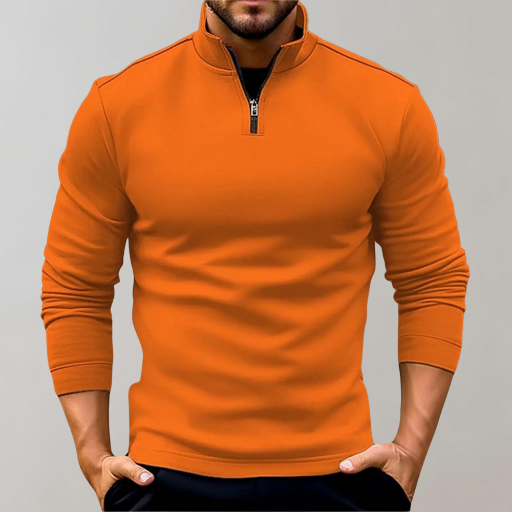 Slim-Fit Half-Zip Pullover | Sporty & Stylish | Comfortable Stretch Fabric