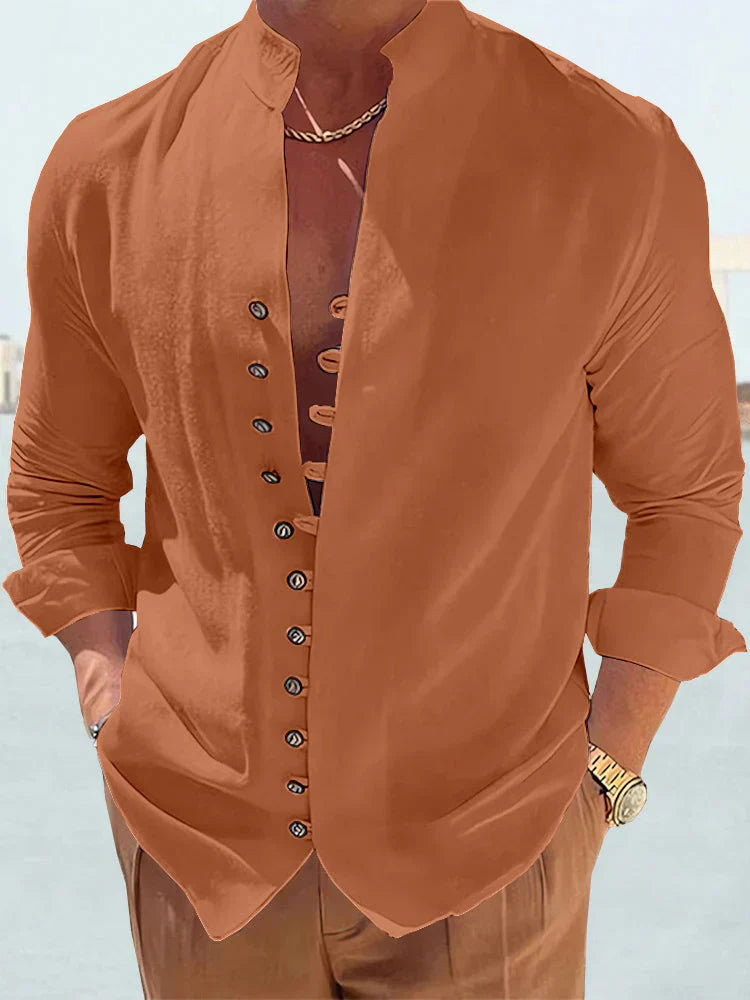 Men’s Buttoned Long-Sleeve Shirt | Lightweight | Casual & Stylish