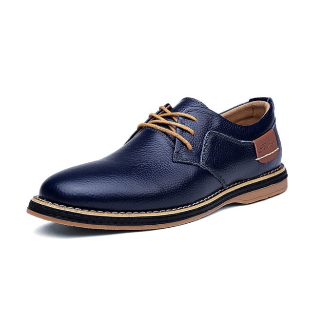 Men’s Leather Lace-Up Shoes | Classic & Durable | Smart-Casual