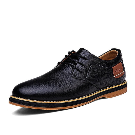 Men’s Leather Lace-Up Shoes | Classic & Durable | Smart-Casual