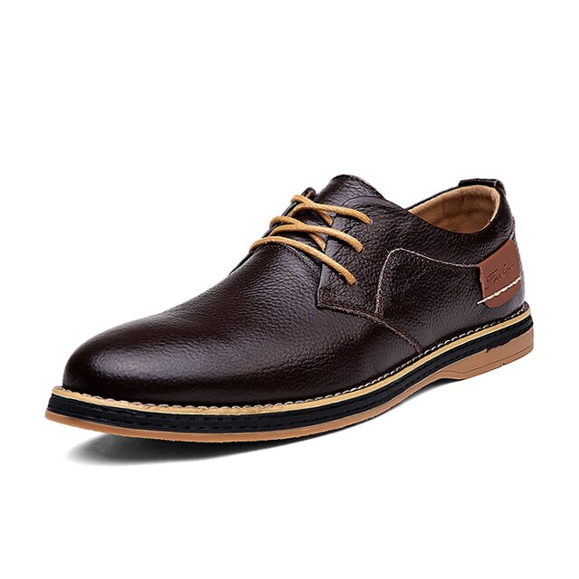 Men’s Leather Lace-Up Shoes | Classic & Durable | Smart-Casual