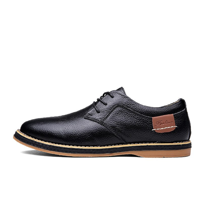 Men’s Leather Lace-Up Shoes | Classic & Durable | Smart-Casual