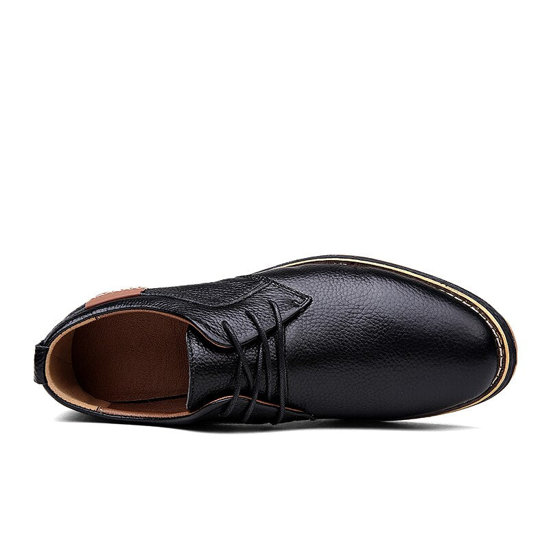 Men’s Leather Lace-Up Shoes | Classic & Durable | Smart-Casual