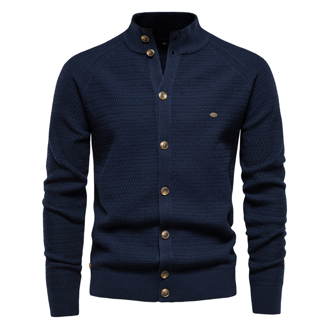 Men’s Button-Up Knit Cardigan | Slim Fit | Smart & Versatile