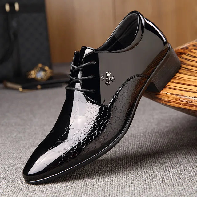 Patent Leather Oxford Shoes | High-Shine Formal | Elegant & Stylish