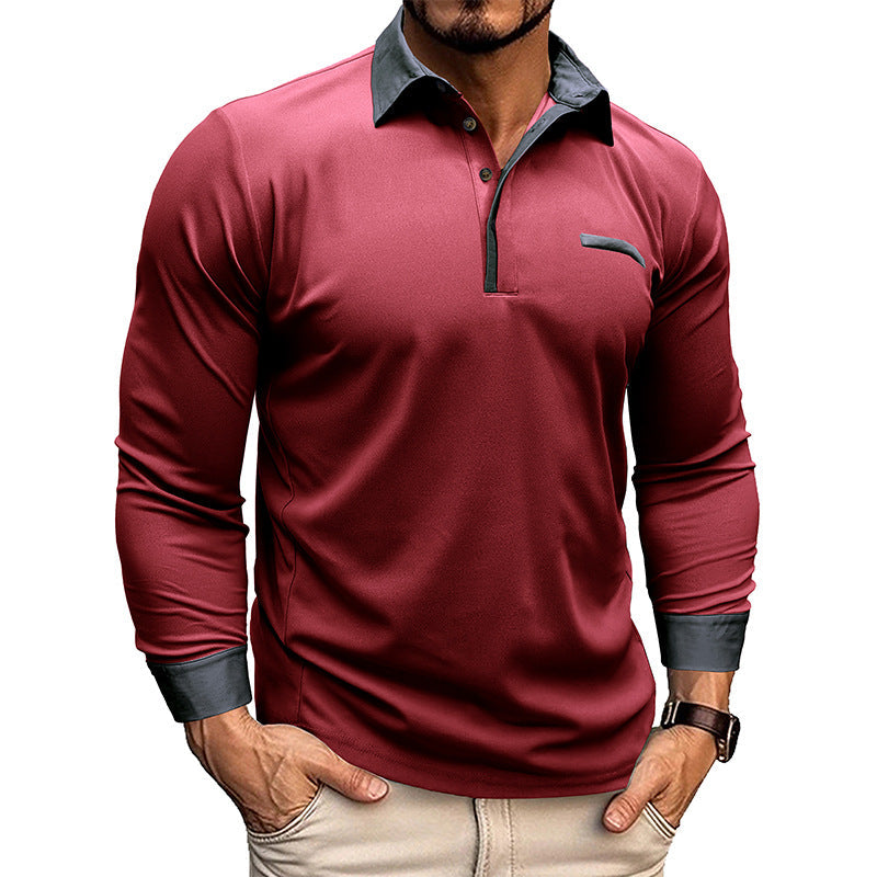 Long-Sleeve Polo Shirt | Performance Fabric | Sleek & Versatile