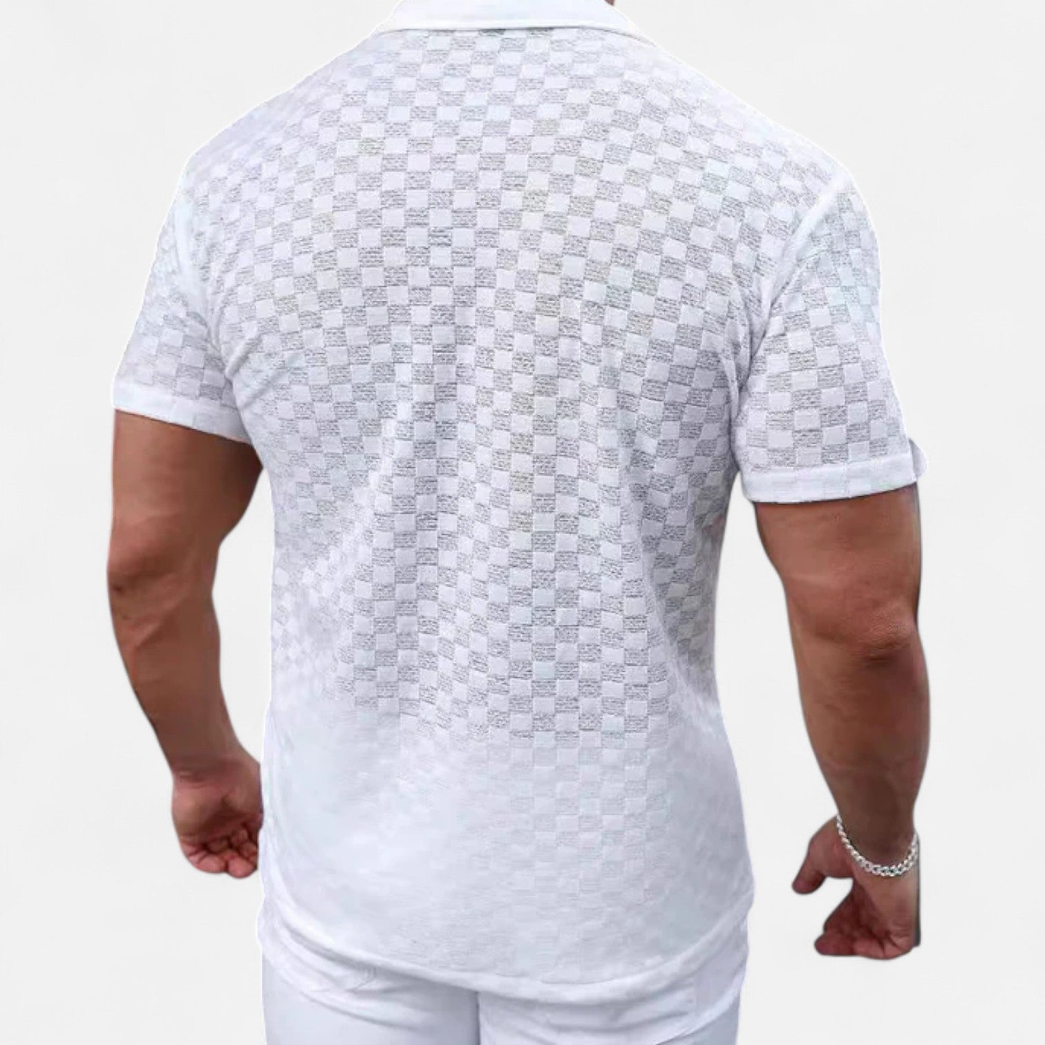 The Gentleman’s Brand | Knit Shirt – Men’s Breathable Button-Up with Lace Detail for Summer Smart Casual Wear