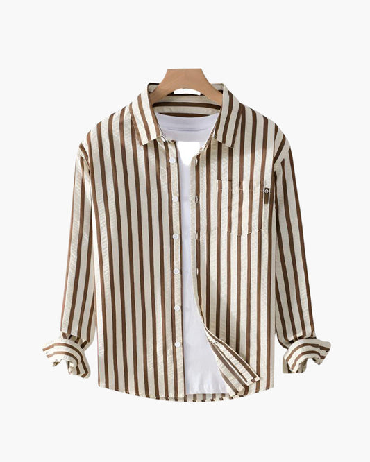 Striped Shirt | Cotton Blend | Long Sleeve & Casual