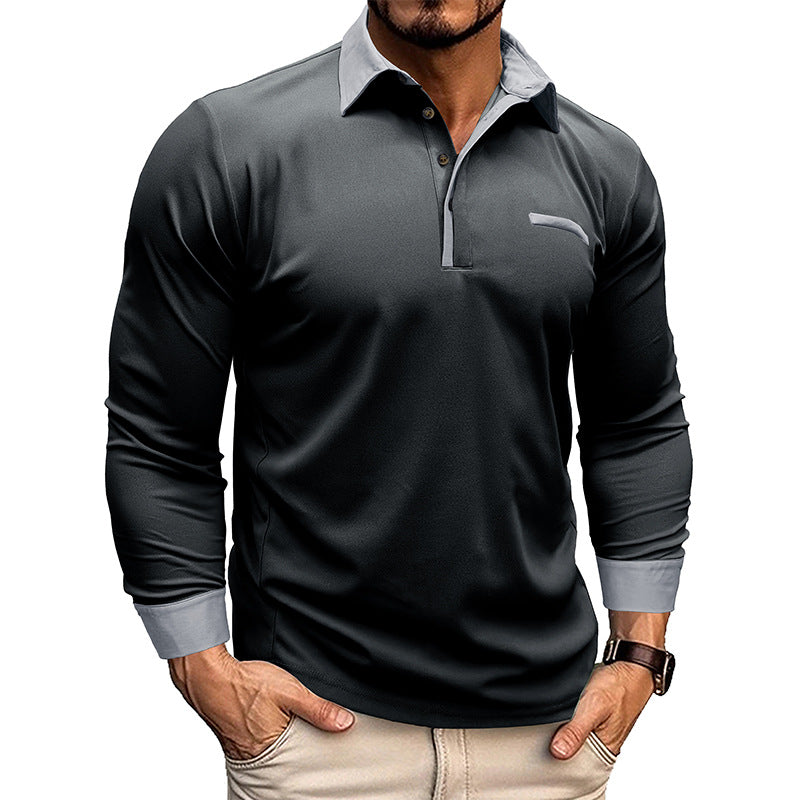 Long-Sleeve Polo Shirt | Performance Fabric | Sleek & Versatile