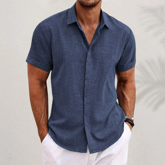 Linen Short-Sleeve Shirt | Lightweight & Breathable | Classic Summer Style