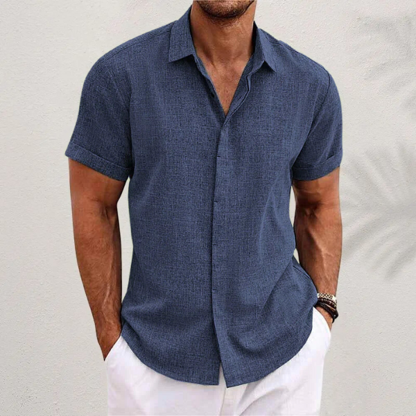 Men’s Linen Short-Sleeve Shirt | Lightweight & Breathable | Casual Summer Wear