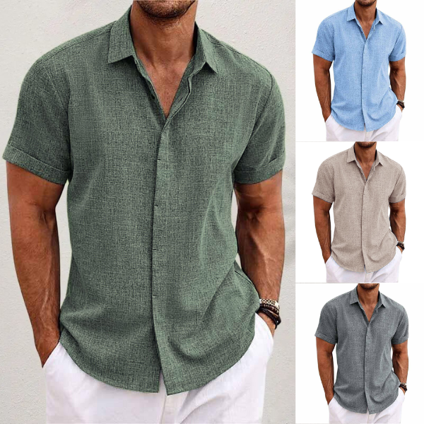 Linen Short-Sleeve Shirt | Lightweight & Breathable | Classic Summer Style