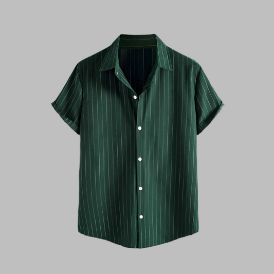 Striped Short-Sleeve Shirt | Lightweight & Breathable | Perfect for Summer